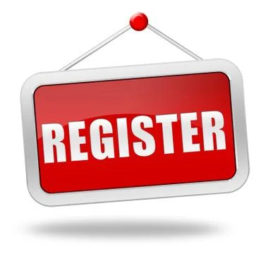 Register concept  3d illustration Stock Illustration