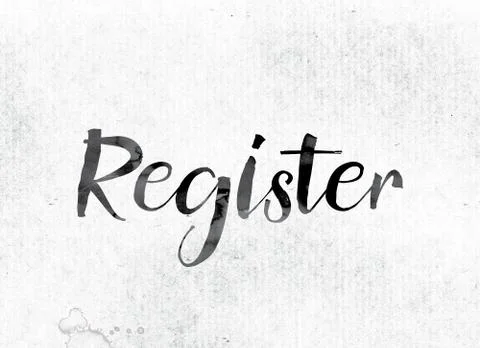 Register Concept Painted in Ink Stock Illustration