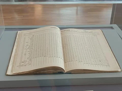 A register, dating back to 1887 Stock Photos