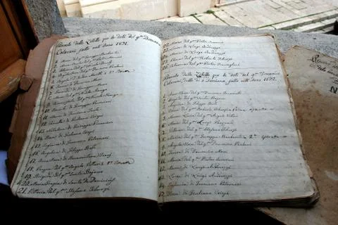 Register donations of Gallese 写真素材