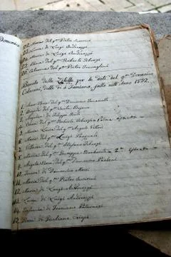 Register donations of Gallese Stock-Fotos