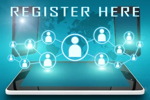 Register here Stock Illustration