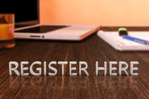Register Here Stock Illustration