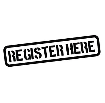Register here stamp on white Stock Illustration