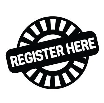 Register here stamp on white Stock Illustration