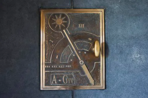 Register inside the Messines tower. Stock Photos