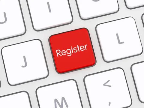 Register key on Computer Keyboard Stock Illustration