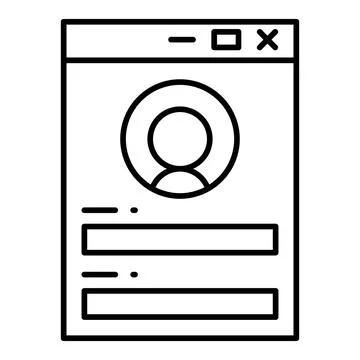 Register Line Icon Stock Illustration