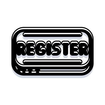 Register membership signup button for website application Stock Illustration