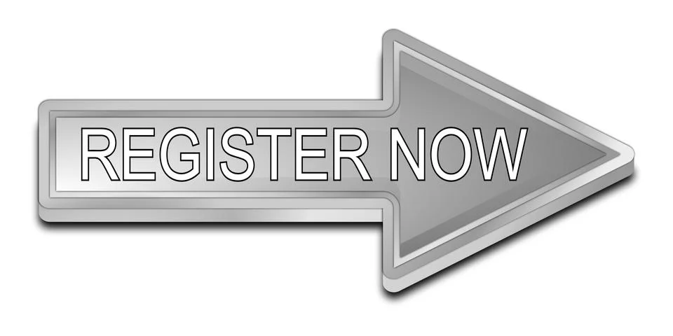 Register now arrow Button - 3D illustration Stock Illustration