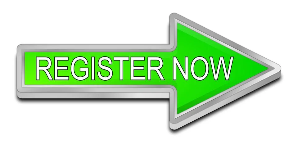 Register now arrow Button - 3D illustration Stock Illustration
