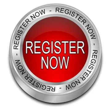 Register now Button - 3D illustration Illustrazione stock