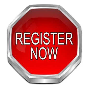 Register now Button - 3D illustration Illustrazione stock