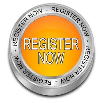 Register now Button - 3D illustration Illustrazione stock