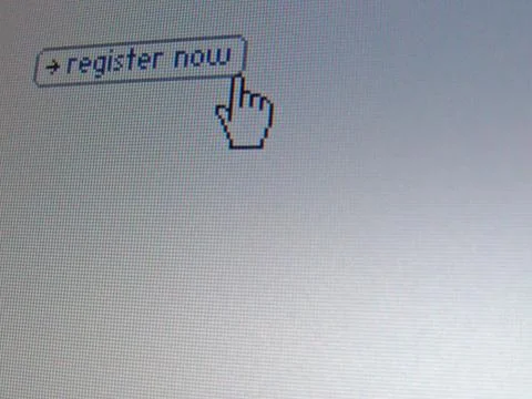 Register now button Stockfoto's