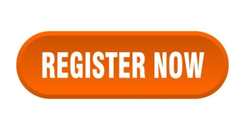 Register now button. register now rounded orange sign. register now Stock Illustration