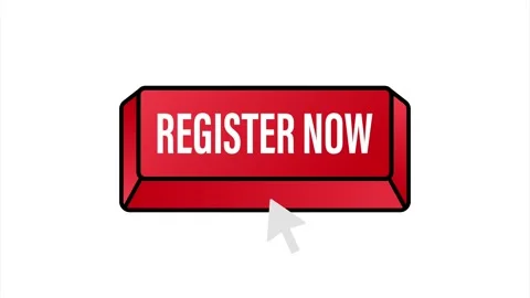 Register now with cursor button. Internet icon. Pointer click icon. stock Stock Footage 146771469