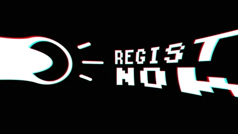 Register now glitch animation. Stock Footage 171789777