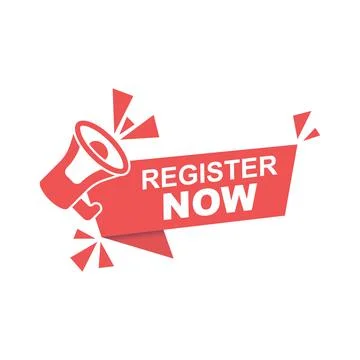 Register now icon in flat style. Registration vector illustration on isolated Stock Illustration
