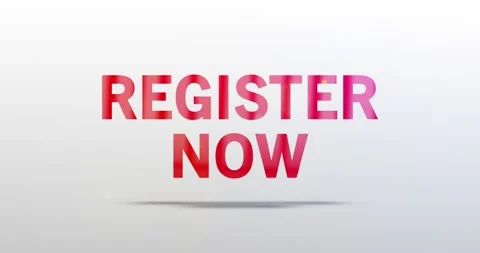 Register now. Particle Logo. Red Text Animation Stock Footage 138836107