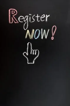 Register now Stock Photos
