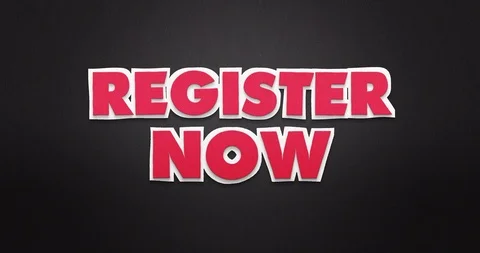 Register now. Stop motion animation with paper cut look Stock-Footage 90736480