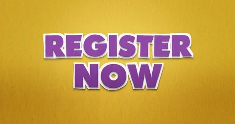 Register now. Stop motion animation with paper cut look 스톡 동영상 90736481