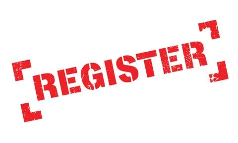 Register rubber stamp Stock Illustration