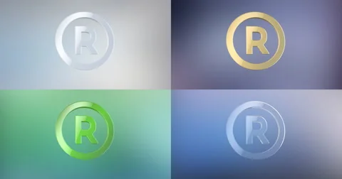Register Trademark 3d Icon Stock Footage 67844400