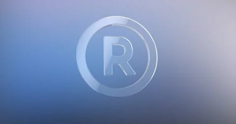 Register Trademark Glass 3d Icon Stock Footage 67843953
