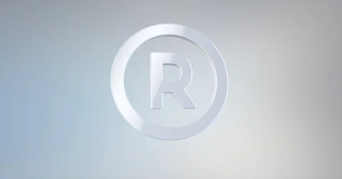 Register Trademark White 3d Icon Stock Footage