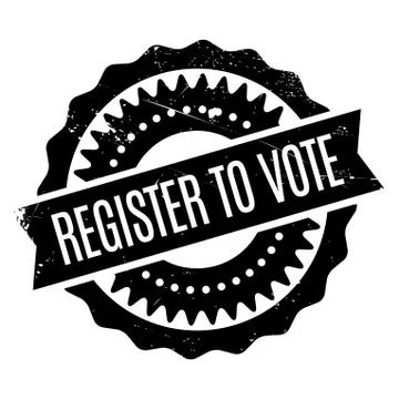 Register To Vote rubber stamp Ilustración de archivo