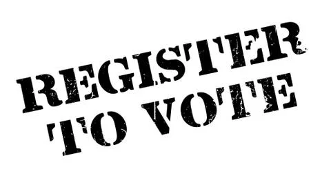 Register To Vote rubber stamp Ilustración de archivo