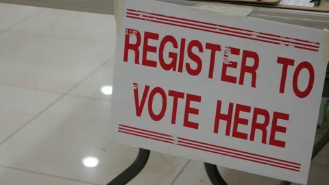 Register To Vote In The U.S., Contemporary Vídeos de archivo 132587880