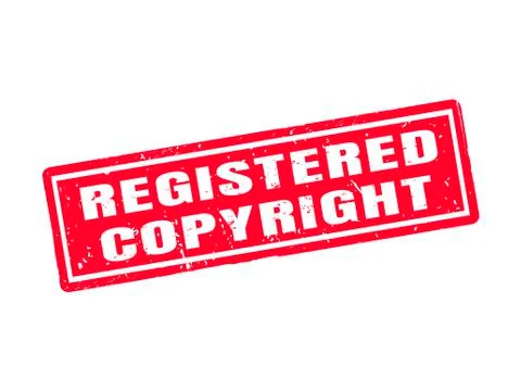 Registered copyright red stamp Stock Illustration