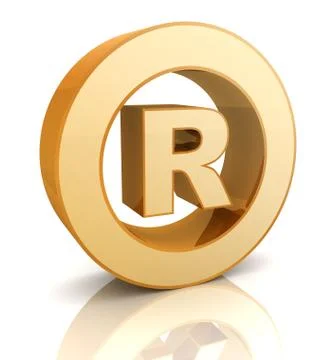 Registered mark 3d illustration isolated Ilustração Stock