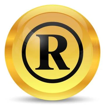 Registered mark icon. Internet button on white background.. Stock Illustration