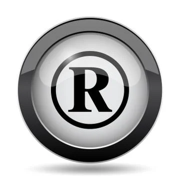 Registered mark icon. Internet button on white background.. Stock Illustration