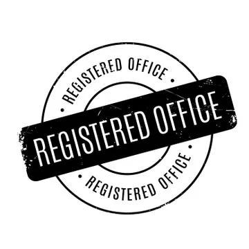 Registered Office rubber stamp Stock Illustration