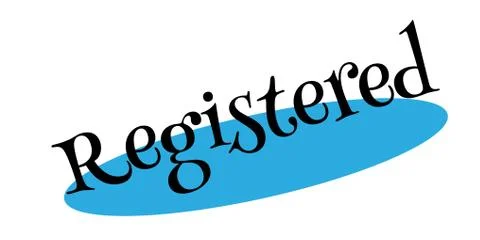 Registered rubber stamp Stock Illustration
