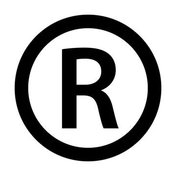 Registered Trademark icon vector for graphic design, logo, website, social me Illustrazione stock