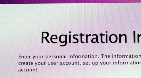 Registering for Apple Services Stock Footage 46519714