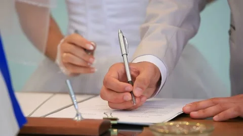 Registering A Marriage Video stock 52689506