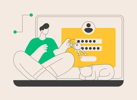 Registration abstract concept vector illustration. Stock Illustration