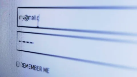 Registration and authorization on the site Video stock 81897389