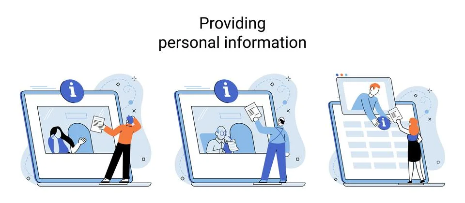 Registration of claim form register document, providing personal information イラスト素材