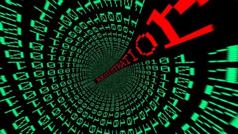 Registration data tunnel Stock Illustration