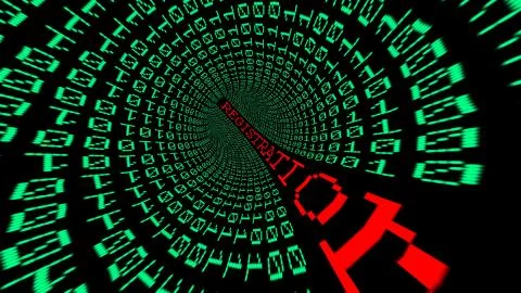 Registration data tunnel Stock Illustration