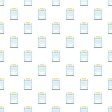 Registration form clipboard document application seamless pattern Stock Illustration