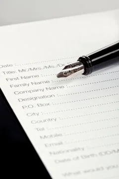 Registration form Stock Photos